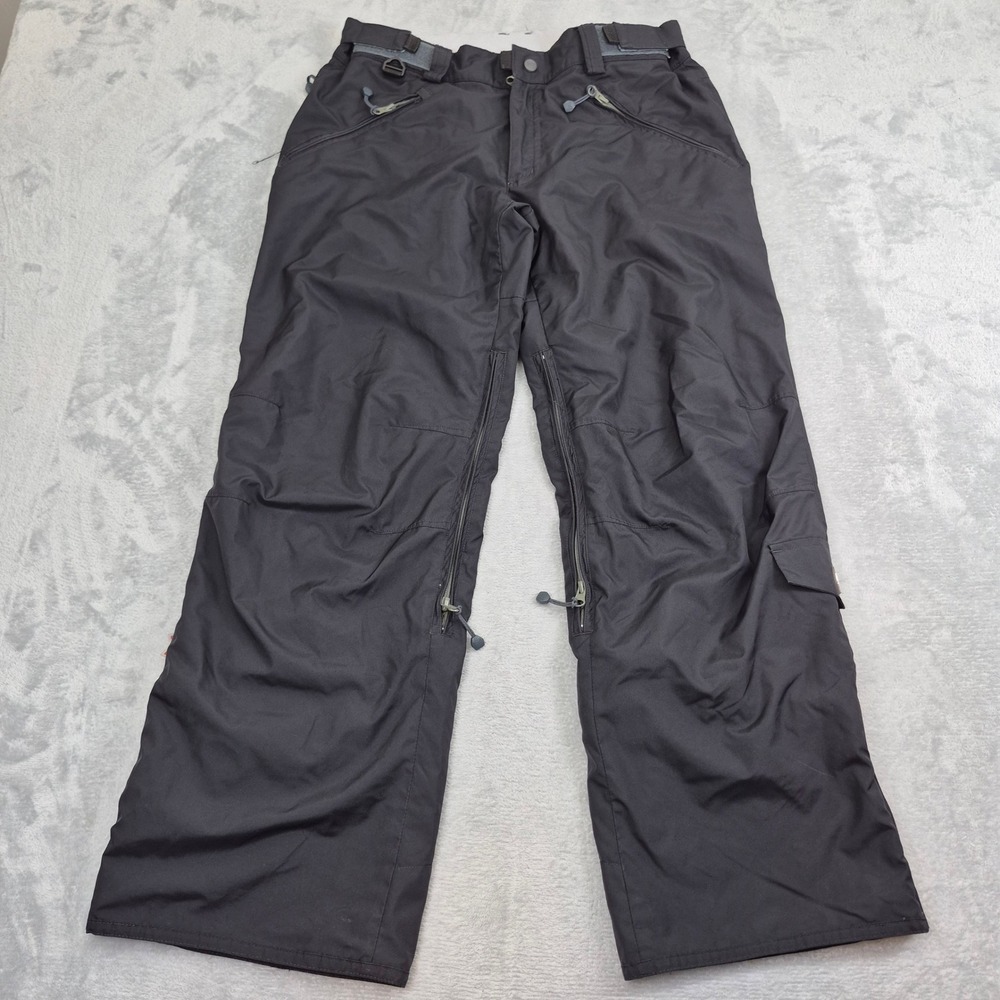 E408 Turbine Womens Snowboard Pants Black M Lightweight Ski Cargo Vented Pockets